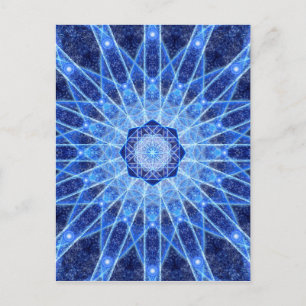 Ice Lotus Mandala Postkarte