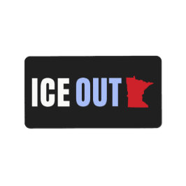 ICE OUT Anti Trump Adressaufkleber