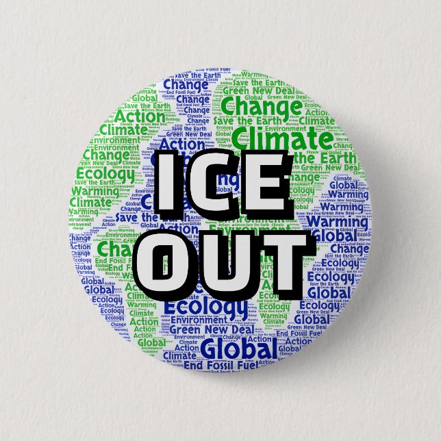 ICE OUT (globe) Button (Vorderseite)