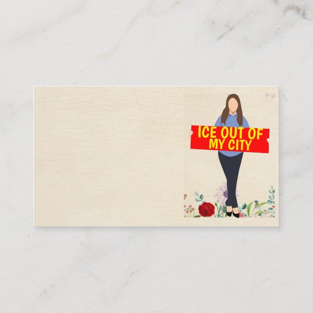 Ice Out of My City Business Card Visitenkarte (Rückseite)