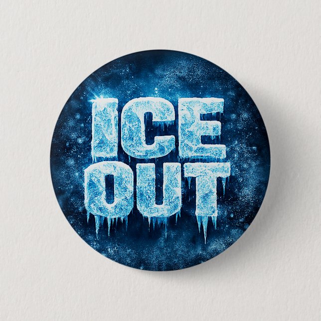 "ICE OUT" protest button (Vorderseite)