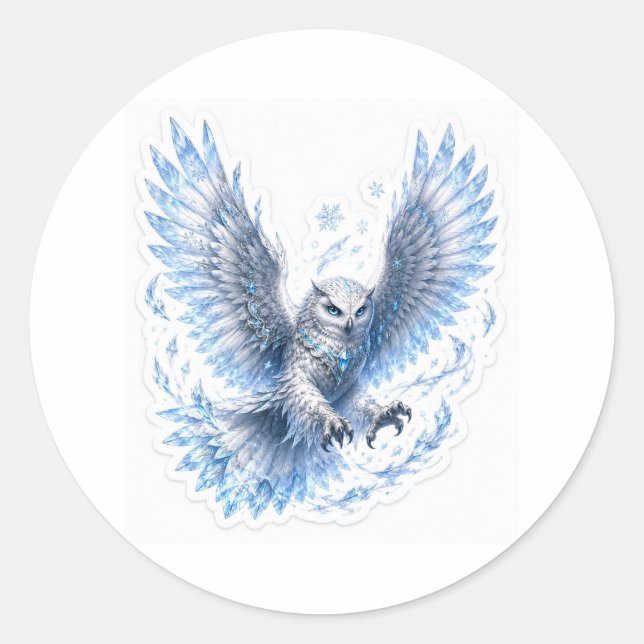 Ice Owl Sticker (Vorderseite)