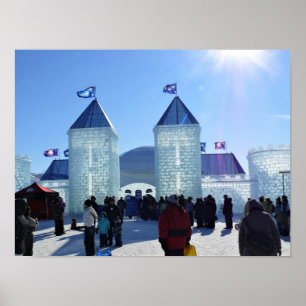 Ice Palace in Carnaval de Quebec, Kanada Poster