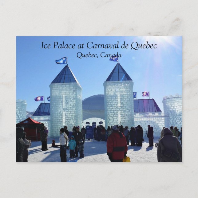 Ice Palace in Carnaval de Quebec, Kanada Postkarte (Vorderseite)