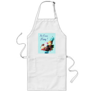 ICE-PARTY, DESERT-SHOP, blau Lange Schürze