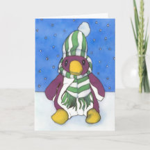 Ice Penguin Weihnachtskarte