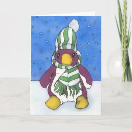 Ice Penguin Weihnachtskarte Feiertagskarte