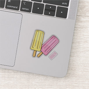 Ice Pop Cartoon Illustration Aufkleber