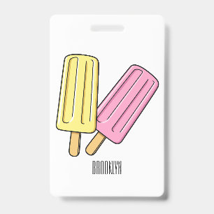 Ice Pop Cartoon Illustration Ausweis