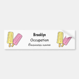 Ice Pop Cartoon Illustration Autoaufkleber