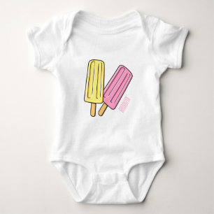 Ice Pop Cartoon Illustration Baby Strampler