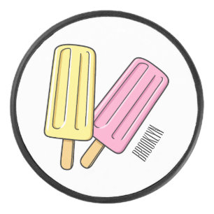 Ice Pop Cartoon Illustration Eishockey Puck
