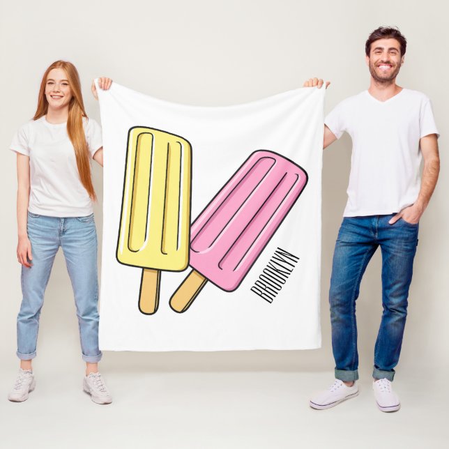 Ice Pop Cartoon Illustration Fleecedecke (Beispiel)
