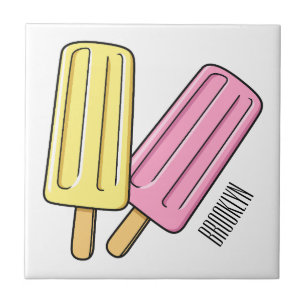 Ice Pop Cartoon Illustration Fliese