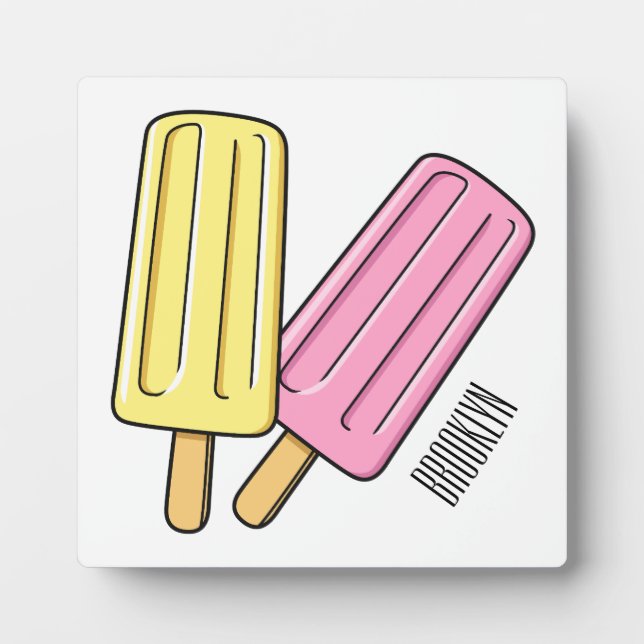 Ice Pop Cartoon Illustration Fotoplatte (Vorderseite)