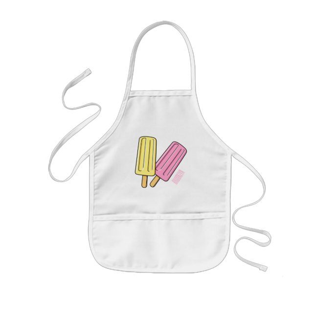 Ice Pop Cartoon Illustration Kinderschürze (Vorne)