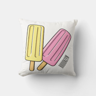 Ice Pop Cartoon Illustration Kissen
