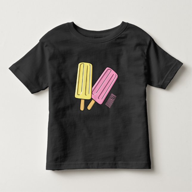 Ice Pop Cartoon Illustration Kleinkind T-shirt (Vorderseite)
