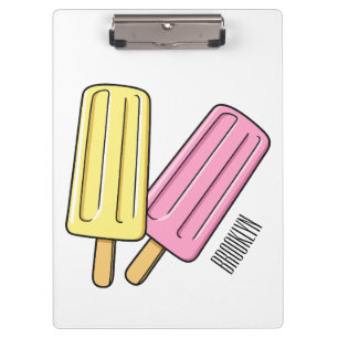 Ice Pop Cartoon Illustration Klemmbrett
