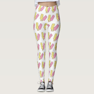 Ice Pop Cartoon Illustration Leggings