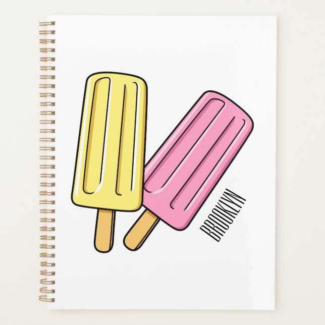 Ice Pop Cartoon Illustration Planer (Vorderseite)