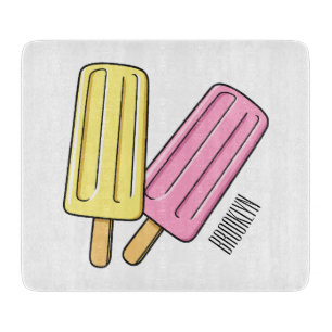 Ice Pop Cartoon Illustration Schneidebrett