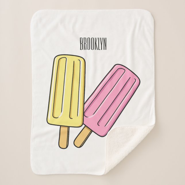 Ice Pop Cartoon Illustration Sherpadecke (Vorderseite)