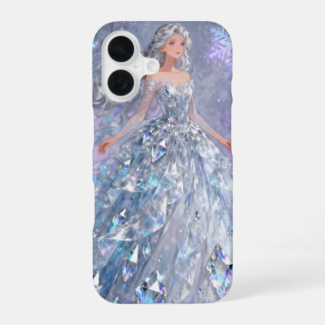 Ice Princess iPhone 16 Case – Magical Winter Queen Hülle (Rückseite)