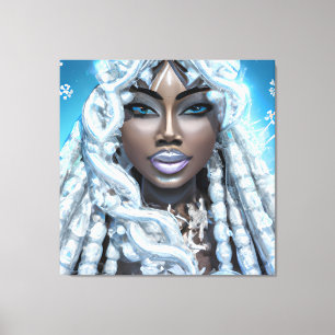 Ice Queen Melanin Women Black Girl Magic Sista Leinwanddruck