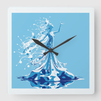 Ice Queen Quadratische Wanduhr