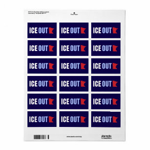 ICE RAUS Anti Trump Adressaufkleber