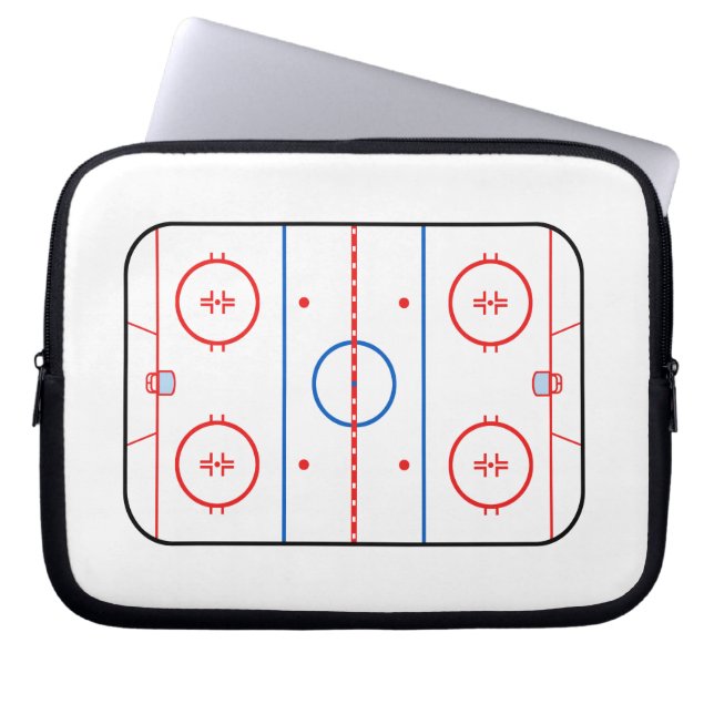 Ice Rink Diagramm Hockey Game Companion Laptopschutzhülle (Vorderseite)