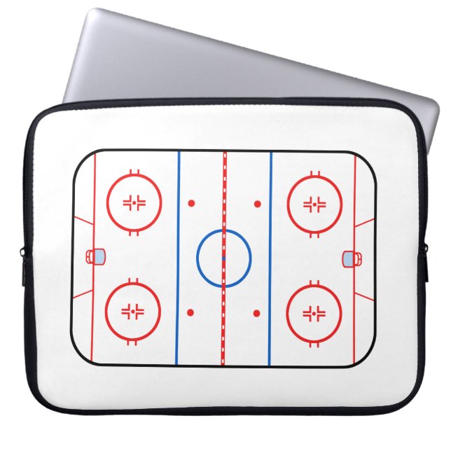 Ice Rink Diagramm Hockey Game Companion Laptopschutzhülle (Vorderseite)