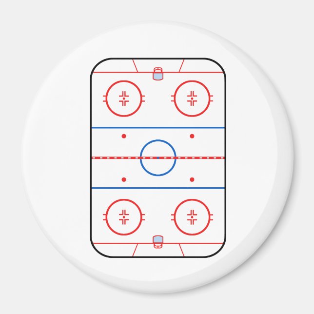 Ice Rink Diagramm Hockey Game Companion Magnet (Vorne)