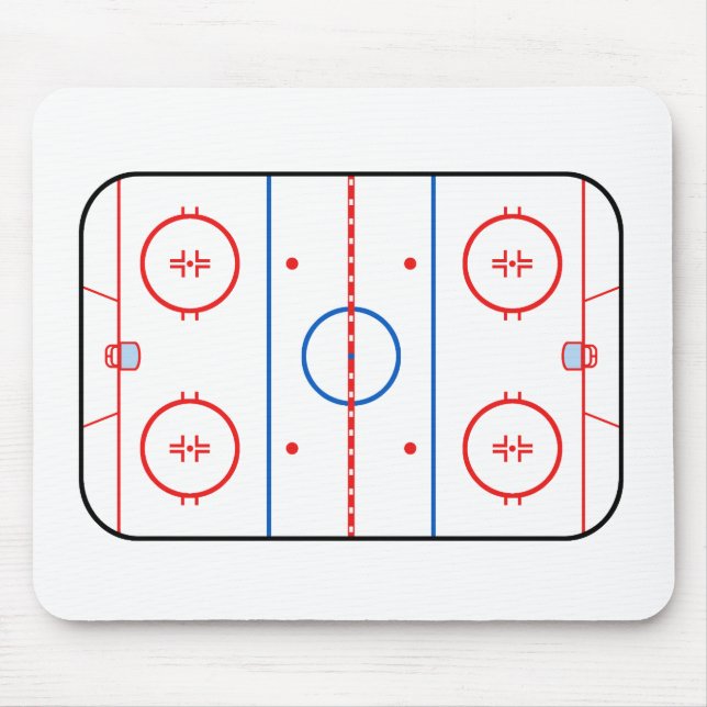 Ice Rink Diagramm Hockey Game Companion Mousepad (Vorne)