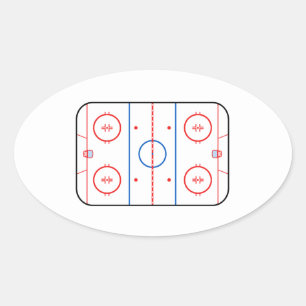 Ice Rink Diagramm Hockey Game Companion Ovaler Aufkleber