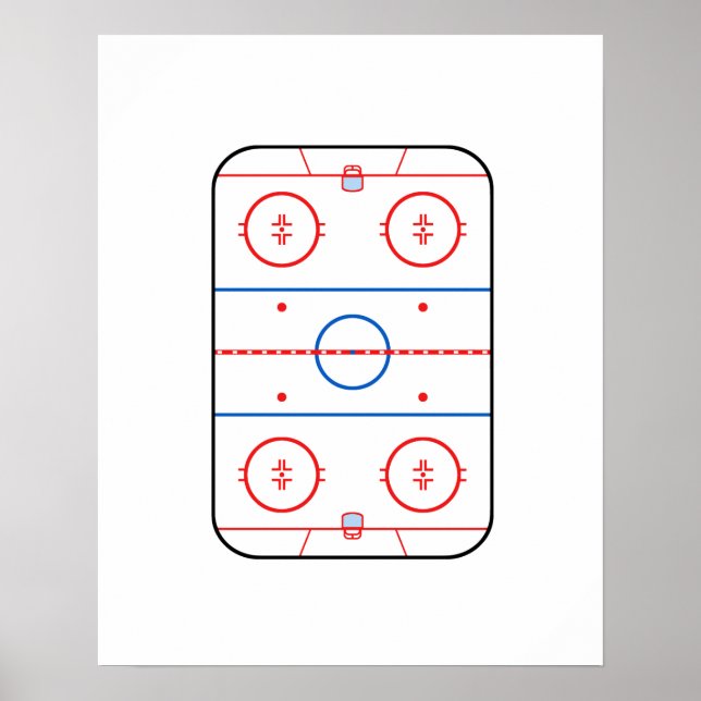 Ice Rink Diagramm Hockey Game Companion Poster (Vorne)