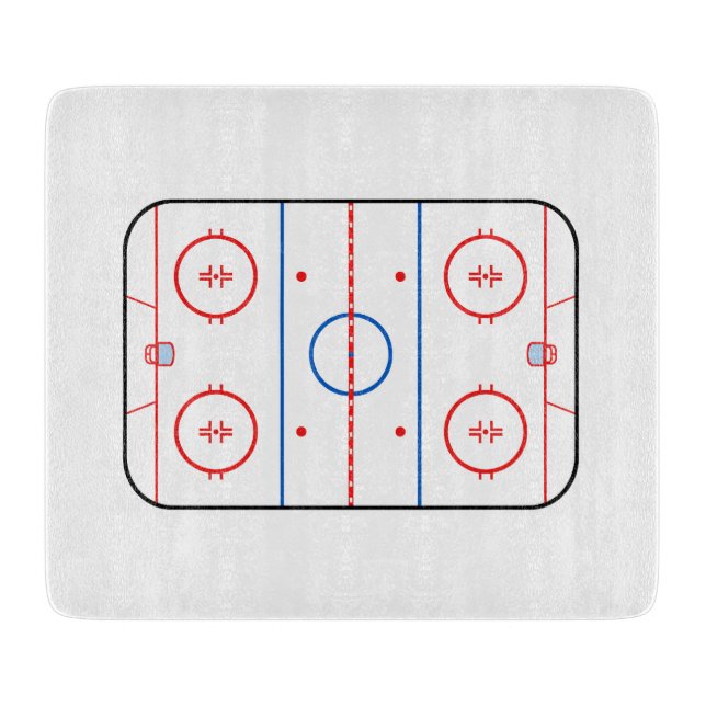 Ice Rink Diagramm Hockey Game Graphic Schneidebrett (Vorderseite)
