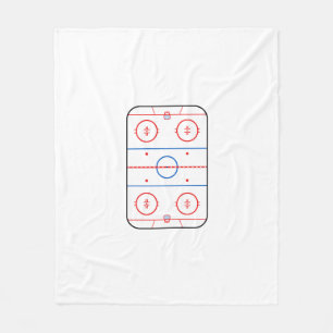 Ice Rink Diagramm Hockey Game Style Fleecedecke