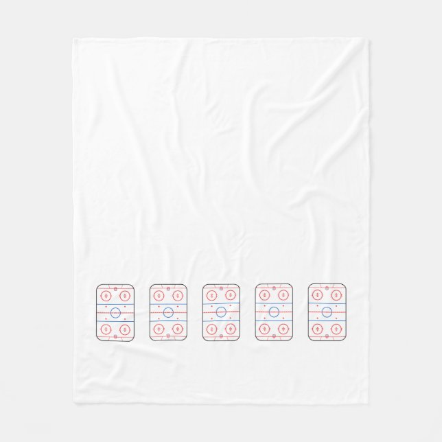 Ice Rink Diagramm Hockey Game Style Fleecedecke (Vorderseite)