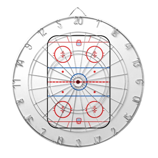 Ice Rink Diagramm Hockey Spiel Design Dartscheibe (vorne)