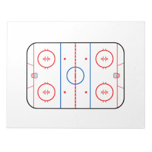 Ice Rink Diagramm Hockey Spiel Design Notizblock