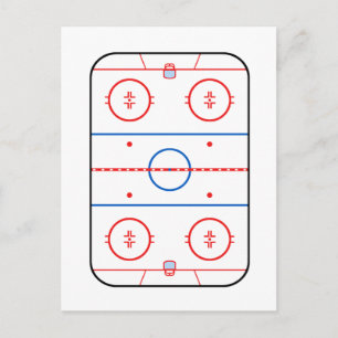 Ice Rink Diagramm Hockey Spiel Design Postkarte