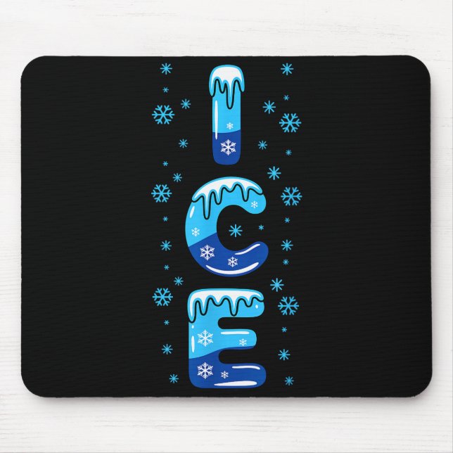 Ice Shirt Adult Kids Men Women Fire And Ice Costum Mousepad (Vorne)
