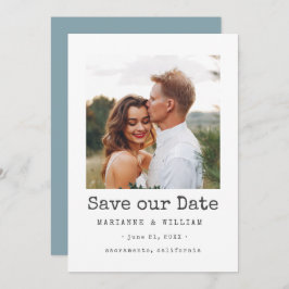 Ice Simple SQUARE Foto Hochzeit speichern Sie das  Save The Date