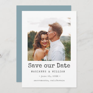 Ice Simple SQUARE Foto Hochzeit speichern Sie das  Save The Date