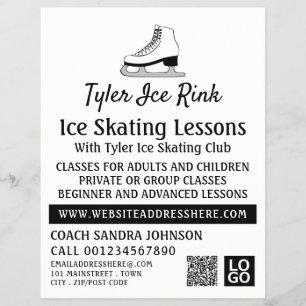 Ice-Skate-Design, Ice-Skaten-Lektion Flyer