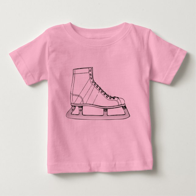 Ice-Skaten-Abbildung-Skaten Baby T-shirt (Vorderseite)