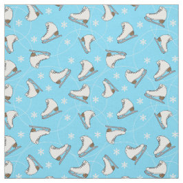 Ice Skaten Abbildung Skater Winter Blue Gemustert Stoff