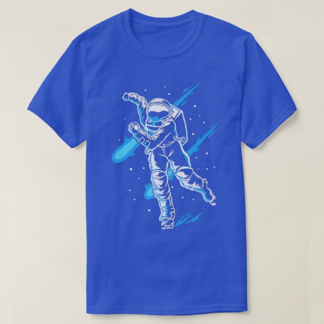 Ice Skaten Astronaut Ice Skate Funny Ice Skater T-Shirt (Design vorne)